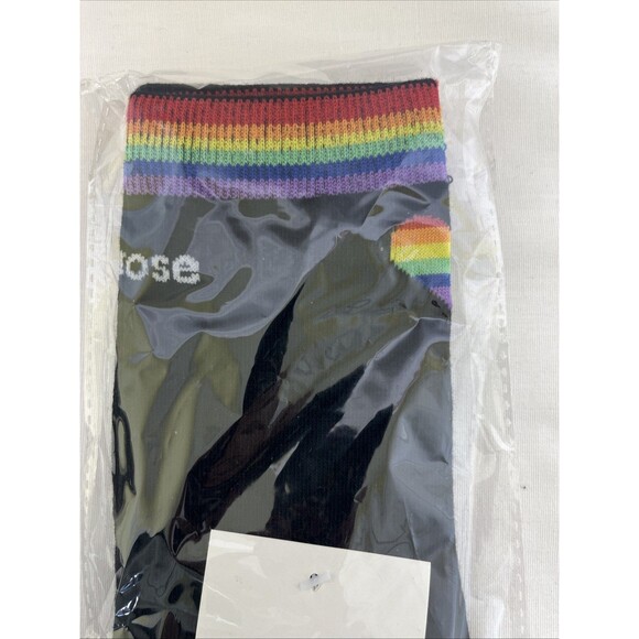 Lot of 2 Queer Eye Socks Choose Kindness Black Rainbow One Size NEW - Picture 2 of 6